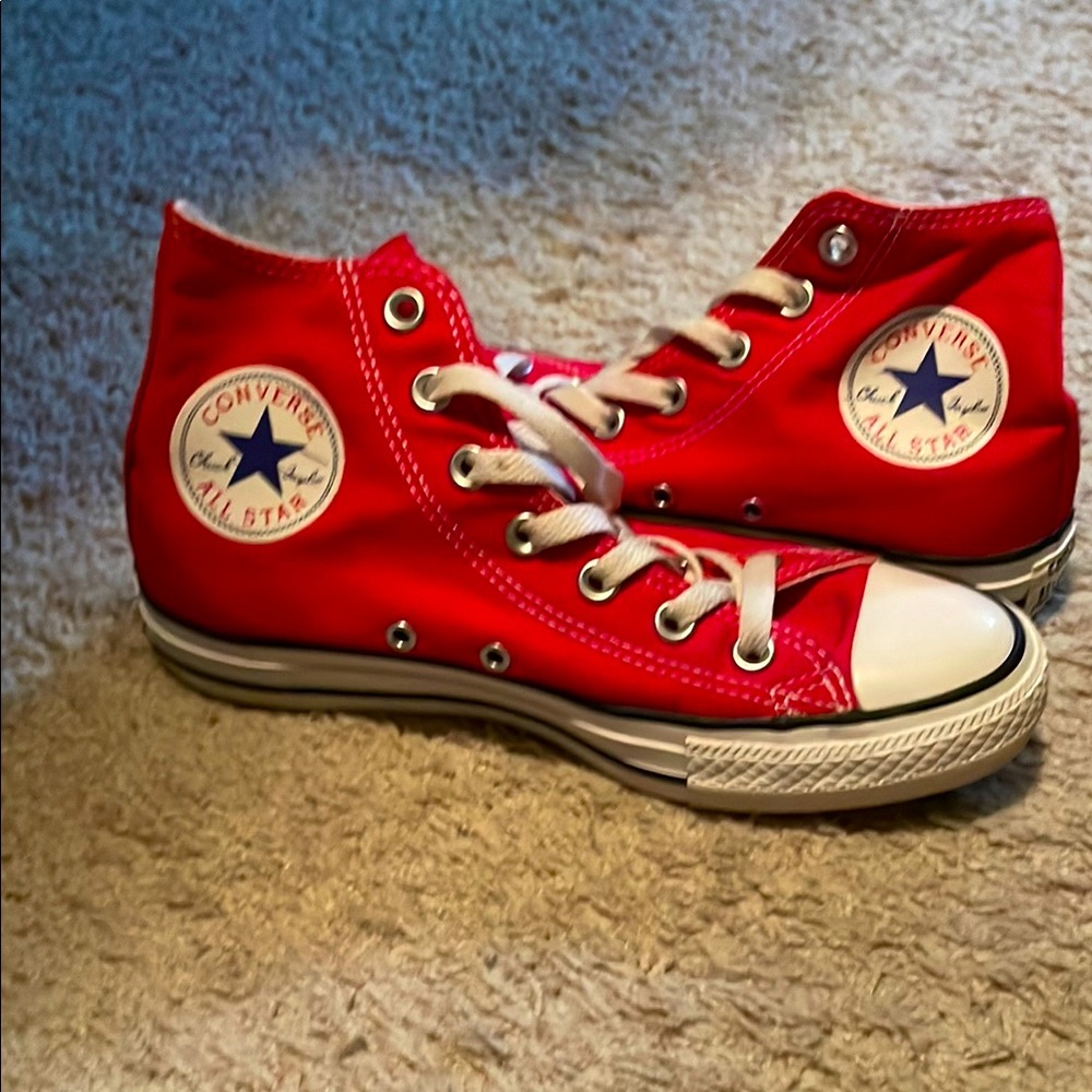 Red high top converse